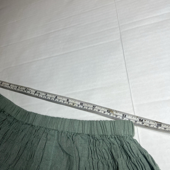 FREE PEOPLE Rising Sun Pants Medium Green Beach Summer Lightweight Boho - Picture 9 of 11